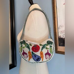 Garden Vegetable Beaded Shoulder Bag NWT Viral!